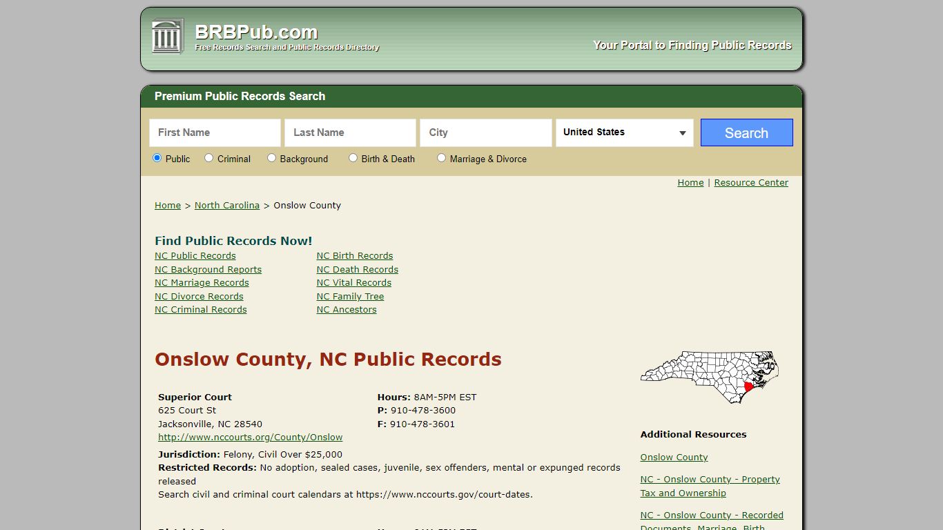 Onslow County Public Records | Search North Carolina ...